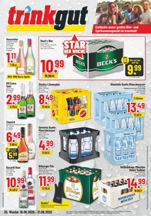 Bitburger im aktuellen Trinkgut Prospekt (Warendorf) Bitburger im Trinkgut Prospekt "Aktuelle Angebote" mit 10 Seiten (Warendorf)