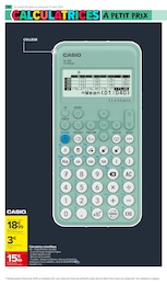 Prix et réduction Calculatrice dans le prospectus Carrefour Market en cours Offre Calculatrice dans le catalogue Carrefour Market du moment à la page 14