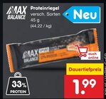 Proteinriegel von Max Balance für 1,99 € bei Netto Marken-Discount im Angebot Proteinriegel von Max Balance im aktuellen Netto Marken-Discount Prospekt