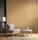 Panneau Boa en MDF fond noir, tasseaux décor chêne Saragosse à 51,90 € dans le catalogue Castorama