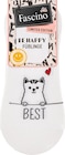 Füßlinge mit Katze- & Hund-Motiv weiß Gr. 39-42 von Fascino im aktuellen dm-drogerie markt Prospekt für 2,25 €