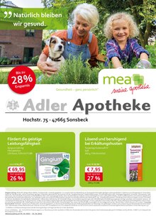 Aktueller mea - meine apotheke Prospekt (Xanten) mea - meine apotheke Prospekt mit 4 Seiten (Xanten)