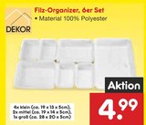 Filz-Organizer, 6er Set im Angebot bei Netto Marken-Discount in Bielefeld Filz-Organizer, 6er Set Angebote von DEKOR bei Netto Marken-Discount Bielefeld für 4,99 €