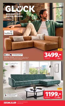 Ecksofa im Segmüller Prospekt "Zum Glück gibt’s Segmüller - Jetzt bis zu 1750 € sparen" mit 40 Seiten (Frankfurt (Main))