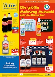 Netto Marken-Discount Discounter Prospekt der aktuellen Woche mit 2 Seiten, gültig von 26.10.2026 bis 31.10.2026, in Ruhstorf und Umgebung Aktueller Netto Marken-Discount Discounter Prospekt in Ruhstorf und Umgebung, "DER ORT, AN DEM DU IMMER AUSGEZEICHNETE PREISE FINDEST." mit 2 Seiten, 26.10.2026 - 31.10.2026