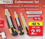 Cuttermesser Set im Angebot bei Zimmermann in Göttingen Cuttermesser Set Angebote von symaxx bei Zimmermann Göttingen für 2,99 €