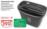 Aktenvernichter 480 X im Angebot bei GLOBUS in Weinheim Aktenvernichter 480 X Angebote von Genie bei GLOBUS Weinheim für 5,99 €