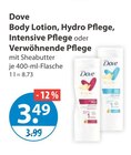 Body Lotion, Hydro Pflege, Intensive Pflege oder Verwöhnende Pflege von Dove im aktuellen V-Markt Prospekt für 3,49 €