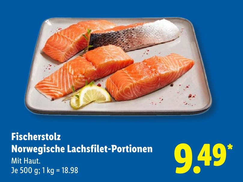 Norwegische Lachsfilet-Portionen