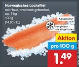 Netto Marken-Discount - Norwegisches Lachsfilet Angebot im Prospekt Norwegisches Lachsfilet bei Netto Marken-Discount im Prospekt "" für 1,49 €