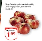 GLOBUS - Plattpfirsiche gelb-/weißfleischig Angebot im Prospekt Plattpfirsiche gelb-/weißfleischig bei GLOBUS im Prospekt "" für 1,69 €