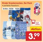 Kinder Sneakersocken für 3,99 € bei Netto Marken-Discount im Angebot Kinder Sneakersocken im aktuellen Netto Marken-Discount Prospekt