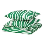 Bettwäsche-Set, 3-teilig grün/weiß 240x220/80x80 cm Angebote von PORTLAKMÅLLA bei IKEA Dorsten für 24,99 €