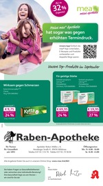 mea - meine apotheke Apotheken Prospekt der aktuellen Woche mit 4 Seiten, gültig von 01.09.2026 bis 30.09.2026, in Mildenau und Umgebung Aktueller mea - meine apotheke Apotheken Prospekt in Mildenau und Umgebung, "Unsere September-Angebote" mit 4 Seiten, 01.09.2026 - 30.09.2026