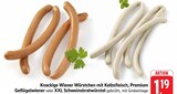 Knackige Wiener Würstchen mit Kalbsfleisch, Premium Geflügelwiener bei EDEKA im Prospekt "" für 1,19 €