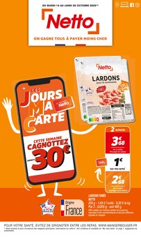 Promotion Lardons dans le prospectus Netto, valable du 14/10/2025 au 20/10/2025 Promo Lardons dans le catalogue Netto du moment à la page 1