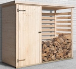 Abri bûches 2,7 m³ avec armoire de rangement à Tout Faire dans Bois-de-Cène Abri bûches 2,7 m³ avec armoire de rangement à Tout Faire dans Bois-de-Cène