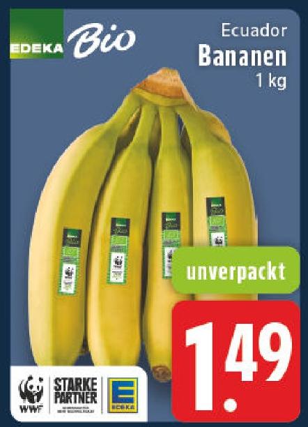 Bananen im Angebot bei E center in Aachen Bananen Angebote von EDEKA Bio bei E center Aachen für 1,49 €