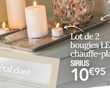 Lot de 2 bougies LED chauffe-plat - SIRIUS dans le catalogue Ambiance & Styles