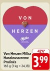 Von Herzen Milka Haselnusscreme Pralinés Angebote von Milka bei EDEKA Lahr für 3,99 €