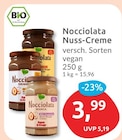 Nocciolata Original Nuss-Creme von Bio für 3,99 € bei budni im Angebot Nocciolata Original Nuss-Creme von Bio im aktuellen budni Prospekt