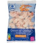 Queues de gambas sauvages congelées - CARREFOUR EXTRA en promo chez Carrefour Queues de gambas sauvages congelées - CARREFOUR EXTRA dans le catalogue Carrefour