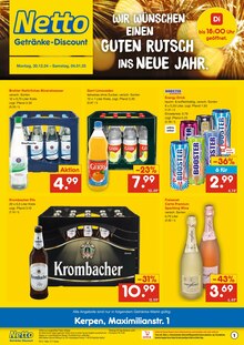 Krombacher im Netto Marken-Discount Prospekt "DER ORT, AN DEM DU IMMER AUSGEZEICHNETE PREISE FINDEST." mit 6 Seiten (Kerpen (Kolpingstadt))