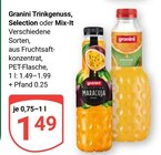 Trinkgenuss Selection im Angebot bei GLOBUS in Pirmasens Trinkgenuss Selection Angebote von Granini bei GLOBUS Pirmasens für 1,49 €