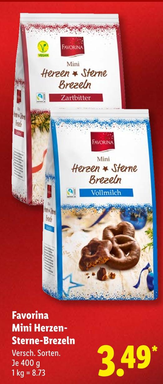 Mini Herzen Sterne Brezeln Zartbitter