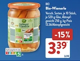 Bio-Wienerle Angebot im ALDI SÜD Prospekt Bio-Wienerle im ALDI SÜD Prospekt zum Preis von 3,39 €