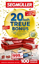 Segmüller Prospekt: "20 fach Treue Bonus", 8 Seiten, 02.08.2025 - 23.08.2025