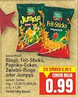 Ringli, Frit-Sticks, Paprika-Ecken, Zwiebli-Ringe oder Jumpys von funny-frisch im aktuellen E center Prospekt für 0,99 €