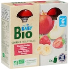 Gourdes purée de fruits - CARREFOUR BABY BIO - Carrefour Gourdes purée de fruits - CARREFOUR BABY BIO à 2,99 € dans le catalogue Carrefour