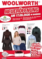 Woolworth Günstige Mode Prospekt der aktuellen Woche mit 8 Seiten, gültig von 17.09.2026 bis 17.09.2026, in Trittau und Umgebung Aktueller Woolworth Günstige Mode Prospekt in Trittau und Umgebung, "NEUERÖFFNUNG IN HAMBURG" mit 8 Seiten, 17.09.2026 - 17.09.2026