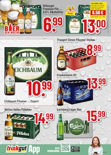 Bier im Trinkgut Prospekt "Aktuelle Angebote" mit 8 Seiten (Weinheim)