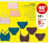Brassière ou lots de 2 slips/shortys femme en promo chez Super U Brassière ou lots de 2 slips/shortys femme dans le catalogue Super U