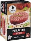 Steaks hachés pur boeuf - CARREFOUR EXTRA en promo à 10,39 € chez Supermarchés Match Steaks hachés pur boeuf - CARREFOUR EXTRA dans le catalogue Supermarchés Match