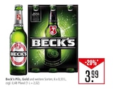 Pils oder Gold Angebote von Beck's bei Marktkauf Rottenburg für 3,99 €