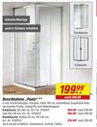 Aktuelles Duschkabine Paola Eckdusche Angebot bei toom Baumarkt in Düsseldorf ab 199,99 €