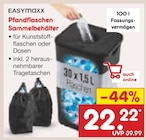 Pfandflaschen Sammelbehälter Angebote von Easymaxx bei Netto Marken-Discount Paderborn für 22,22 €