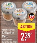 Schlachte-Mett von Alpenschmaus im aktuellen ALDI Nord Prospekt