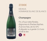 Champagne - DEVAUX HOMMAGE BLANC DE BLANCS dans le catalogue Monoprix Margaret