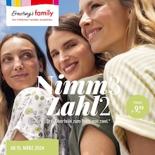 Ernstings family Prospekt für Solingen: "Nimm 3, zahl 2", 12 Seiten, 15.03.2024 - 24.03.2024