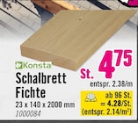 Schalbrett Fichte von Konsta für 4,28 € bei Hornbach im Angebot Schalbrett Fichte von Konsta im aktuellen Hornbach Prospekt