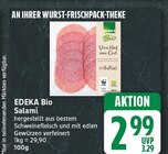 Salami im Angebot bei WEZ in Herford Salami Angebote von EDEKA Bio bei WEZ Herford für 2,99 €