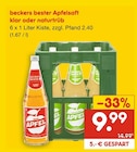 Apfelsaft klar oder naturtrüb von beckers bester im aktuellen Netto Marken-Discount Prospekt