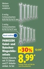 Gabel- und Ratschen-Ringschlüsselsatz 6-teilig im Lidl Prospekt Gabel- und Ratschen-Ringschlüsselsatz 6-teilig von PARKSIDE im aktuellen Lidl Prospekt für 8,99 €