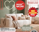 Canapé compressé Solka 3 places fourrure côtelée - MAXI BAZAR - Maxi Bazar à Éragny Canapé compressé Solka 3 places fourrure côtelée - MAXI BAZAR en promo chez Maxi Bazar Éragny à 399,99 €