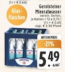Mineralwasser im Angebot bei E center in Brühl Mineralwasser Angebote von Gerolsteiner bei E center Brühl für 5,49 €
