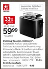 Toaster „Enfinigy“ von Zwilling im aktuellen XXXLutz Möbelhäuser Prospekt für 59,99 €